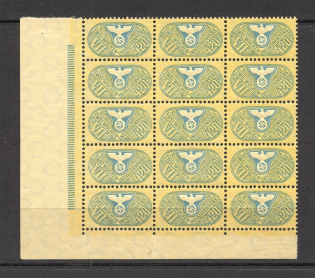 Disability Insurance Revenue Stamps Block 420 Rpf (Corner, MNH)