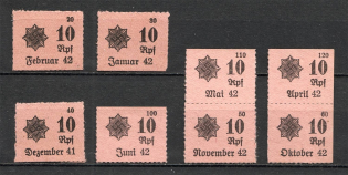 Germany `RLB` Member`s Dues Stamps (Reich`s Air Protection League) (MNH)