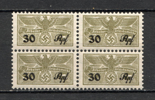 Germany Holiday Contribution Stamps Block of Four 30 Rpf (MNH)