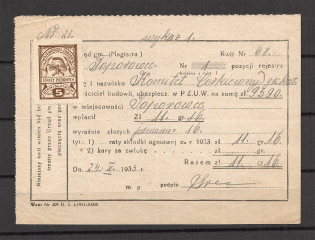 1933 Stanyslaviv Insurance Document