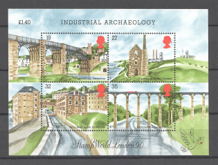 1989 Great Britain Block (CV $10, MNH)