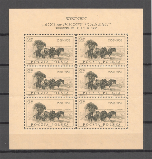 1958 Poland Block (CV $20, MNH)