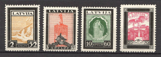 1933 Latvia Airmail (CV $85, Full Set)