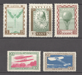 1932 Latvia Airmail (CV $155, Full Set)