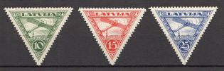1928 Latvia Airmail (CV $25, Full Set)