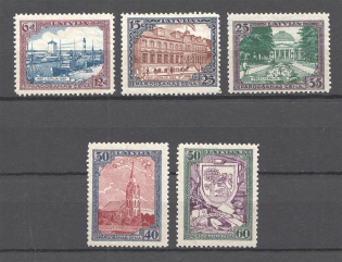 1925 Latvia (CV $45, Full Set)