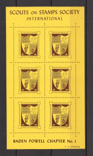 Baden Scouts on Stamps Society International Block (MNH)