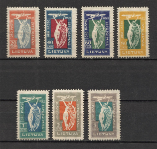 1921 Lithuania Airmail (CV $20, Full Set)