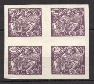 1920 Czechoslovakia `100+200+300+400` Different Denomination (Essay, Probe, Proof)