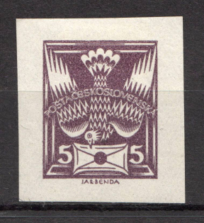 1920-25 Czechoslovakia `5` (Essay, Probe, Proof)
