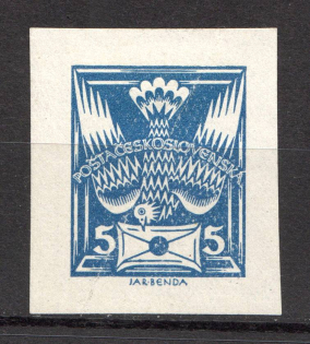 1920-25 Czechoslovakia `5` (Essay, Probe, Proof)