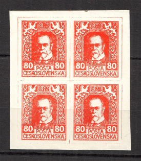 Czechoslovakia `80` Block of Four (Essay, Probe, Proof)