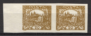 1919-20 Czechoslovakia `20` Pair (Probe, Proof)