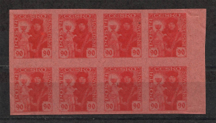 1920 Czechoslovakia `90` Block (Probe, Proof, MNH)