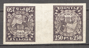 1921 RSFSR Gutter-Pair Tete-beche 250 Rub (MNH)