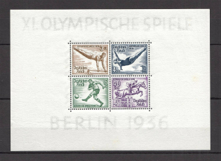 1936 Germany Third Reich Block Sheet №5 (CV $155, MNH)