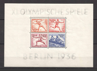 1936 Germany Third Reich Block Sheet №6 (CV $155, MNH)