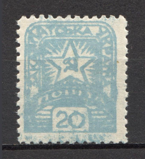 1945 Carpatho-Ukraine `20` (Defective Printing, Print Error, Signed, MNH)