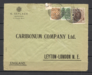 Mute Cancellation of Warsaw, International Letter, Censorship (Warsaw, Levin #512.08)