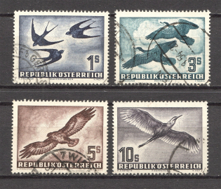 1953 Austria Airmail (CV $310, Full Set, Canceled)