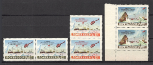 1955 Soviet Scientific Drifting Station `The Nord Pole`, Soviet Union USSR (Pairs, Full Set, MNH)