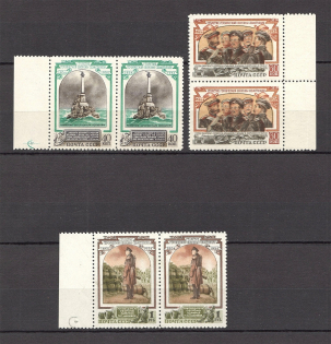 1954 100th Anniversary of the Defence of Sevastopol, Soviet Union USSR (Pairs, Full Set, MNH)