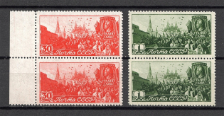 1947 The Labor Day May 1, Soviet Union USSR (Pairs, Full Set, MNH)