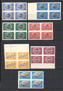 1958-59 The Civil Aviation of the USSR, Soviet Union USSR (Blocks of Four, Full Set, MNH)