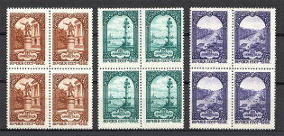 1957 250th Anniversary of Leningrad, Soviet Union USSR (Blocks of Four, Full Set, MNH)