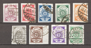 1919 Latvia (Imperf, Full Set, CV $85, Canceled)