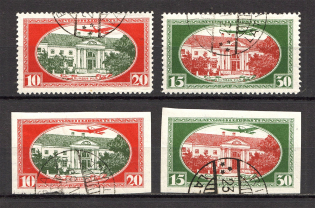 1930 Latvia Airmail (Perf+Imperf, Full Sets, CV $125, Canceled)