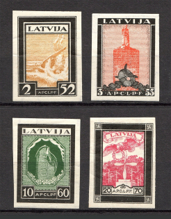 1933 Latvia Airmail (Imperf, Full Set, CV $85, MH/MNH)