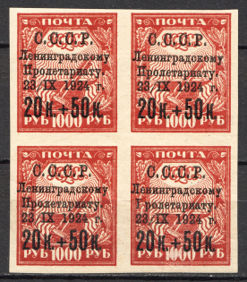 1924 USSR (`Г` instead `П` in `ПРОЛЕТАРИАТУ` `ГРОЛЕТОРИАТУ` Error, CV $570, MNH)