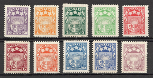 1921-22 Latvia (Full Set, CV $45, Signed)
