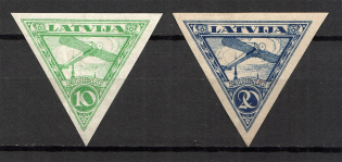 1921 Latvia Airmail (Imperf, Full Set, CV $30, MNH)