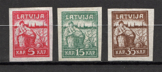 1919 Latvia (Pelure Paper, Full Set, CV $60)