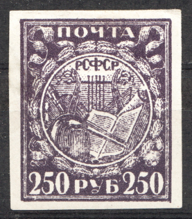1921 RSFSR 250 Rub (Old Forgery)