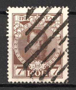 Multi-lines Rectangular - Mute Postmark Cancellation, Russia WWI (Mute Type #553)