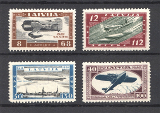 1933 Latvia Airmail (Mi. 229 A - 231 A, Perf, Full Set, CV $300)