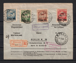 1924 International Letter, Airmail, Complete Provisional Series, SFA