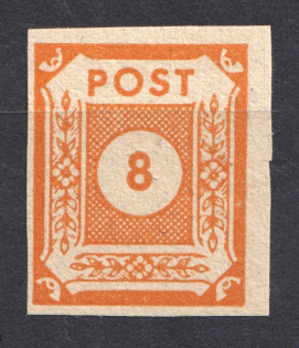 1945 8pf East Saxony, Soviet Russian Zone of Occupation, Germany (Mi. 59, IMPERFORATED, CV $65)