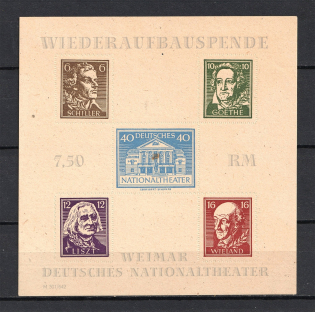 1946 Thuringia, Soviet Russian Zone of Occupation, Germany (Block, CV $90, MNH)