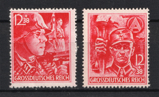 1945 Third Reich Last Issue, Germany (Full Set, CV $100, MNH)
