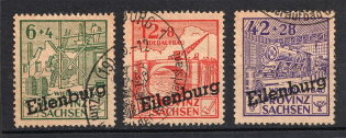 Eilenburg, Local Mail, Soviet Russian Zone of Occupation, Germany (Overprint `A`, Full Set, Canceled)
