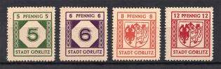 1945 Gorlitz, Local Mail, Soviet Russian Zone of Occupation, Germany (Grey Paper, Smooth Gum, Signed, Full Set, CV $50, MNH)