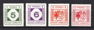 1945 Gorlitz, Local Mail, Soviet Russian Zone of Occupation, Germany (White Paper, Rippled Gum, Full Set, CV $300, MNH)