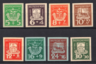 1945 Lubbenau, Local Mail, Soviet Russian Zone of Occupation, Germany (Imperforated, Full Set, CV $95)