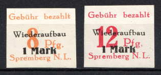 1946 Spremberg, Local Mail, Soviet Russian Zone of Occupation, Germany (Imperforated, Full Set)