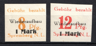 1946 Spremberg, Local Mail, Soviet Russian Zone of Occupation, Germany (Imperforated, Full Set)