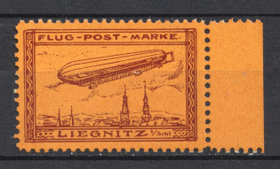 1913 Liegnitz Germany Zeppelin Special Flights (Brown, MNH)